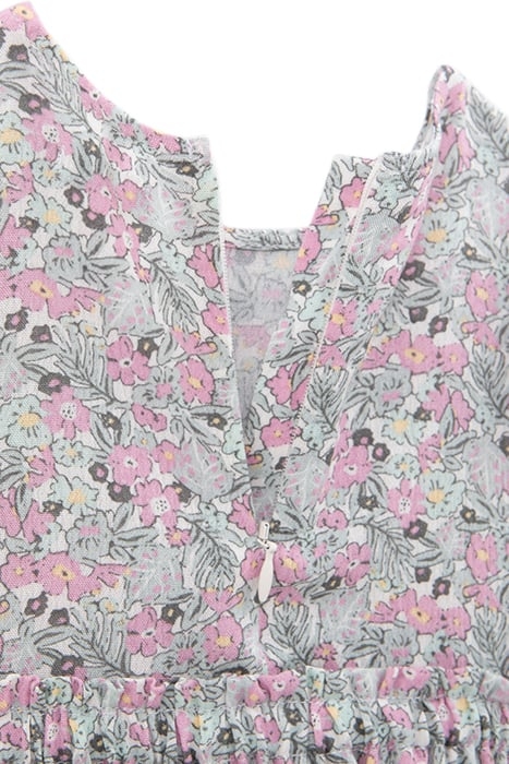 BABY GIRLS’ KHAKI LENZING™ ECOVERO™ DRESS, LITTLE FLOWERS 4