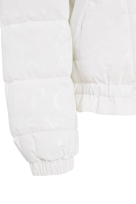 GIRLS' WHITE PADDED JACKET WITH TONE-ON-TONE LETTERING 4