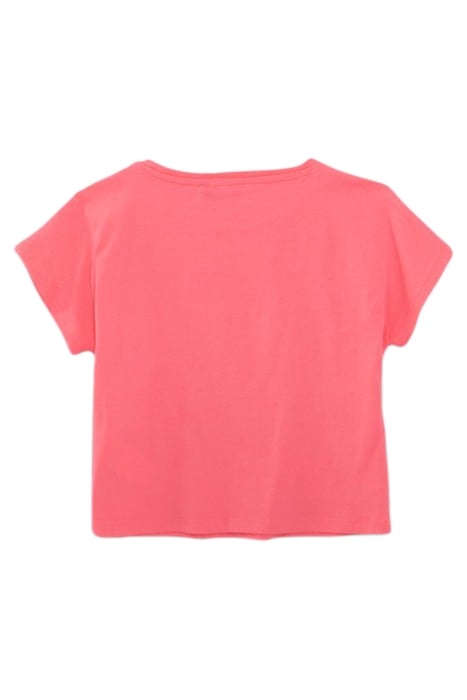 GIRLS’ 2-IN-1 NEON-PINK T-SHIRT AND WHITE VEST TOP 3