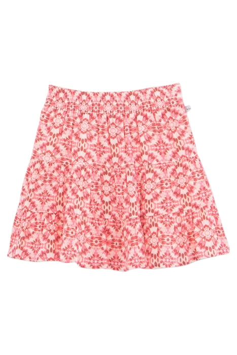 GIRLS’ PINK SHORT SKIRT WITH ETHNIC PRINT 1
