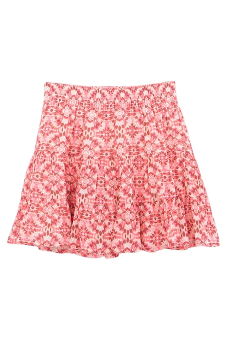 GIRLS’ PINK SHORT SKIRT WITH ETHNIC PRINT 2