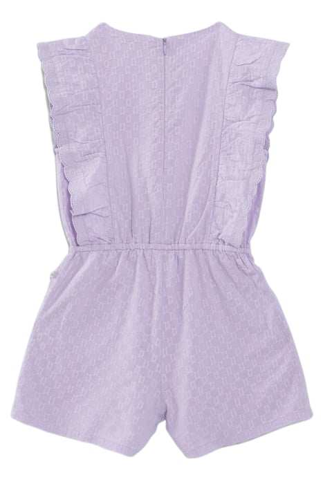 GIRLS’ LILAC JACQUARD FABRIC PLAYSUIT WITH RUFFLES 2