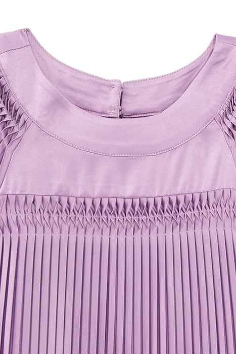 GIRLS’ LAVENDER SATIN PLEATED DRESS 3