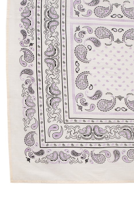 GIRLS’ ECRU SQUARE SCARF WITH PAISLEY PRINT 4