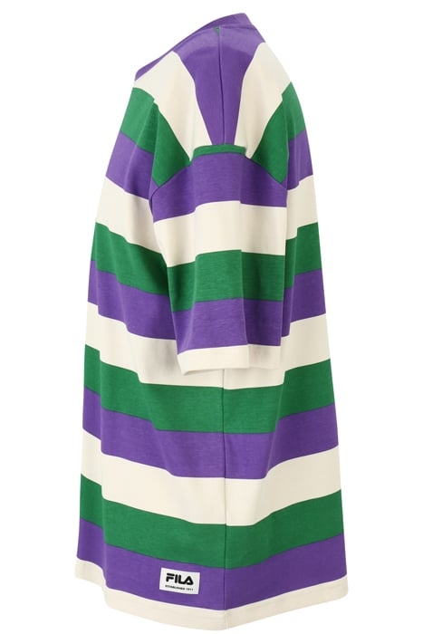 TAICHUNG STRIPED DROPPED SHOULDER TEE VERDANT GREEN STRIPED 4