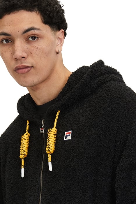 OVERSIZE TERRY FABRIC HOODIE BLACK 7