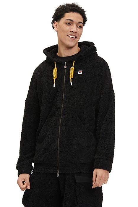 OVERSIZE TERRY FABRIC HOODIE BLACK 1