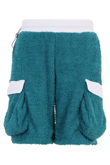TERRY FABRIC CARGO SHORTS WITH NYLON INSTERTS MARINE 4