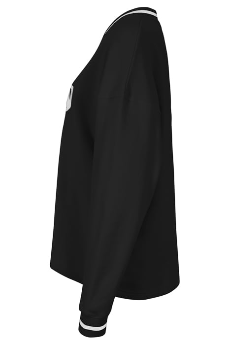 LANGERMA OVERSIZED V-NECK SWEAT SHIRT BLACK 6