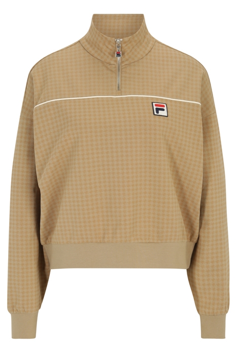 LIEBAU AOP HALF ZIP SWEATER CORNSTALK PEPITA AOP 4