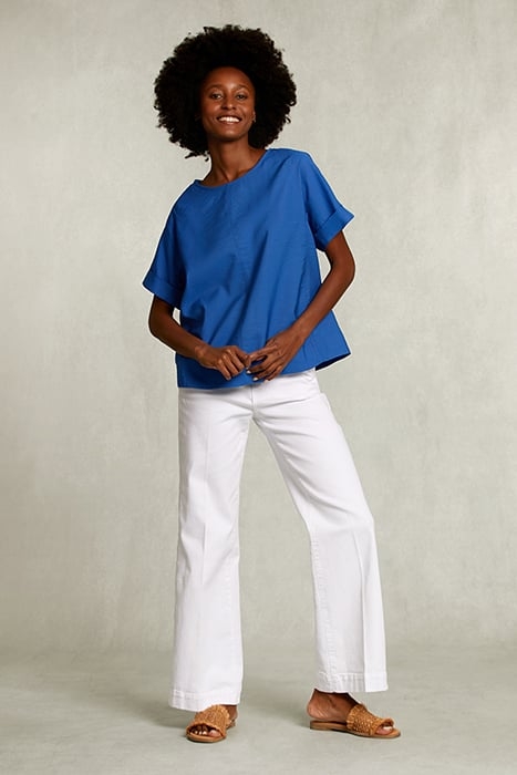 BLUE UNI OVERSIZED BLOUSE BLUE 3