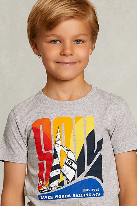 NORMAL FIT BASIC T-SHIRT DARK OYSTER MIX GREY 4