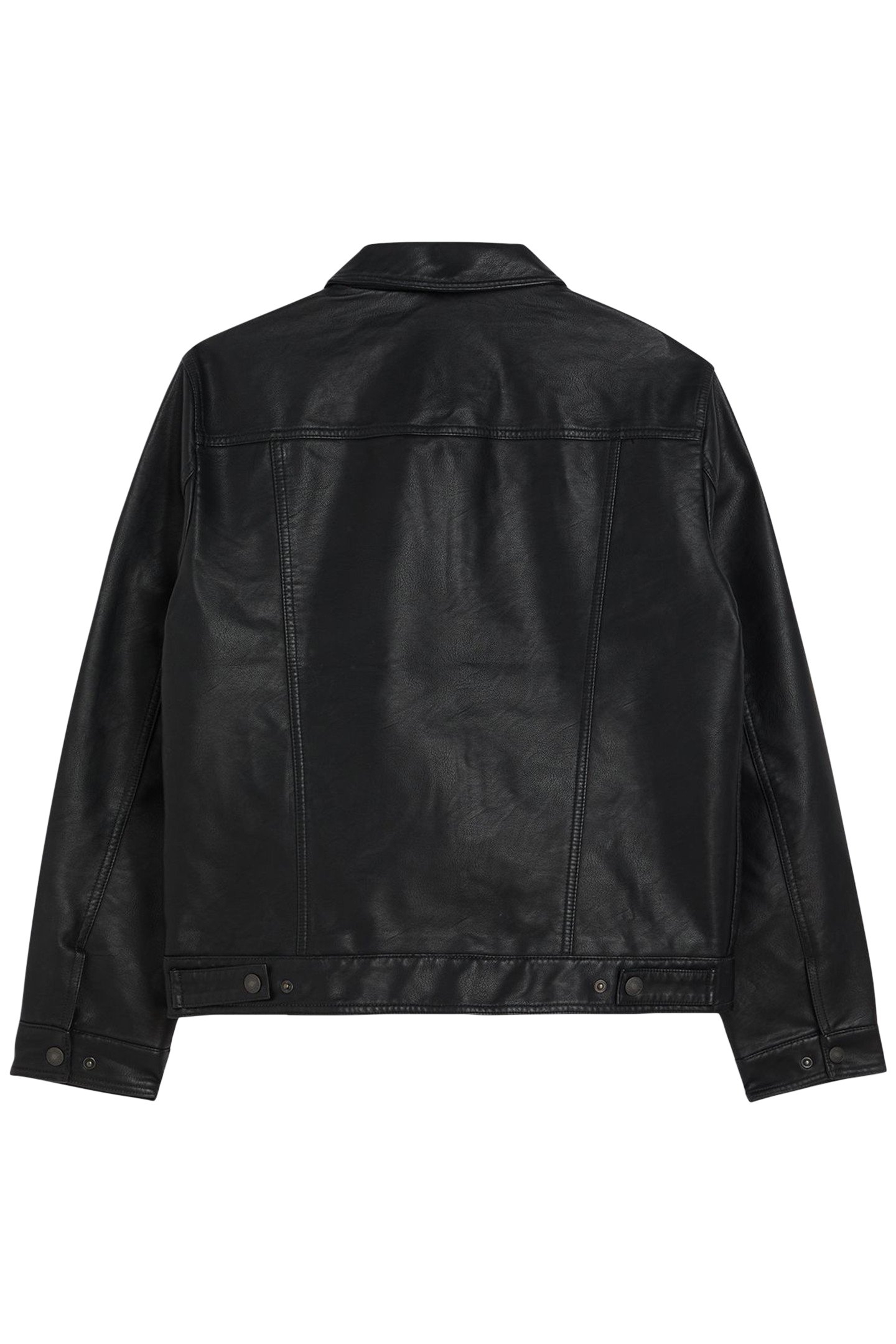 FAUX LEATHER TRUCKER JACKET 4