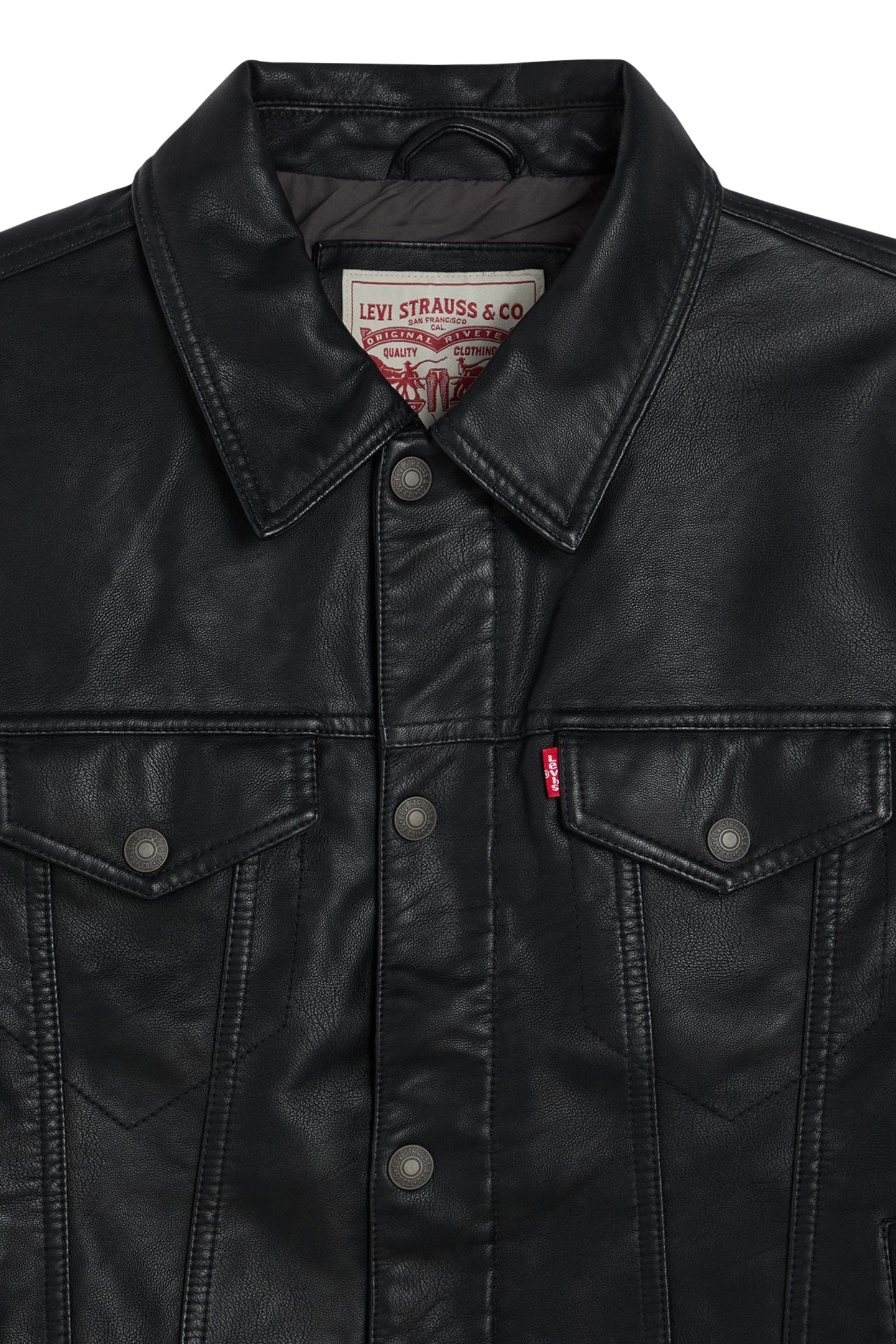 FAUX LEATHER TRUCKER JACKET 7