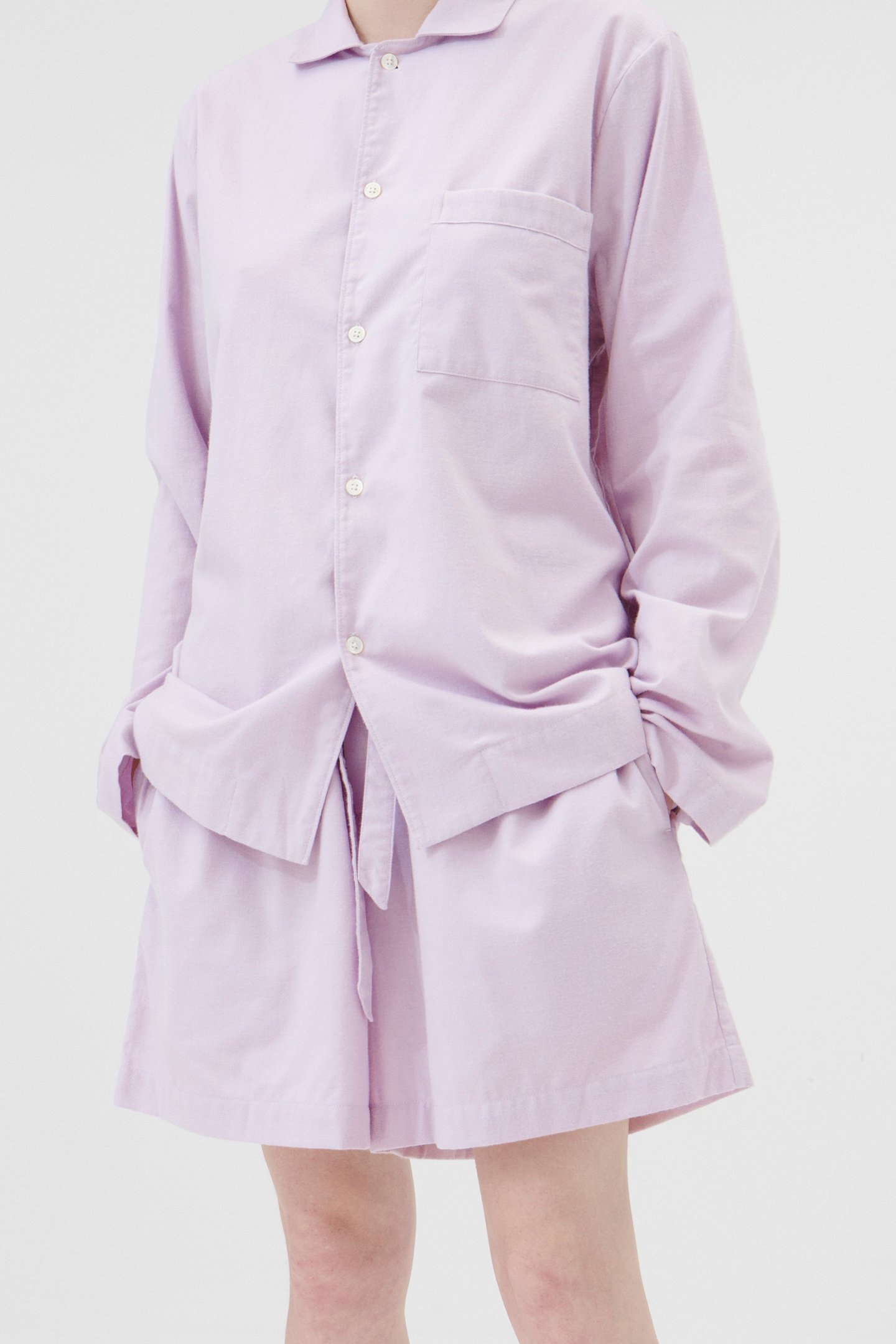 UNISEX FLANNEL, PYJAMAS SHORTS LILAC 1