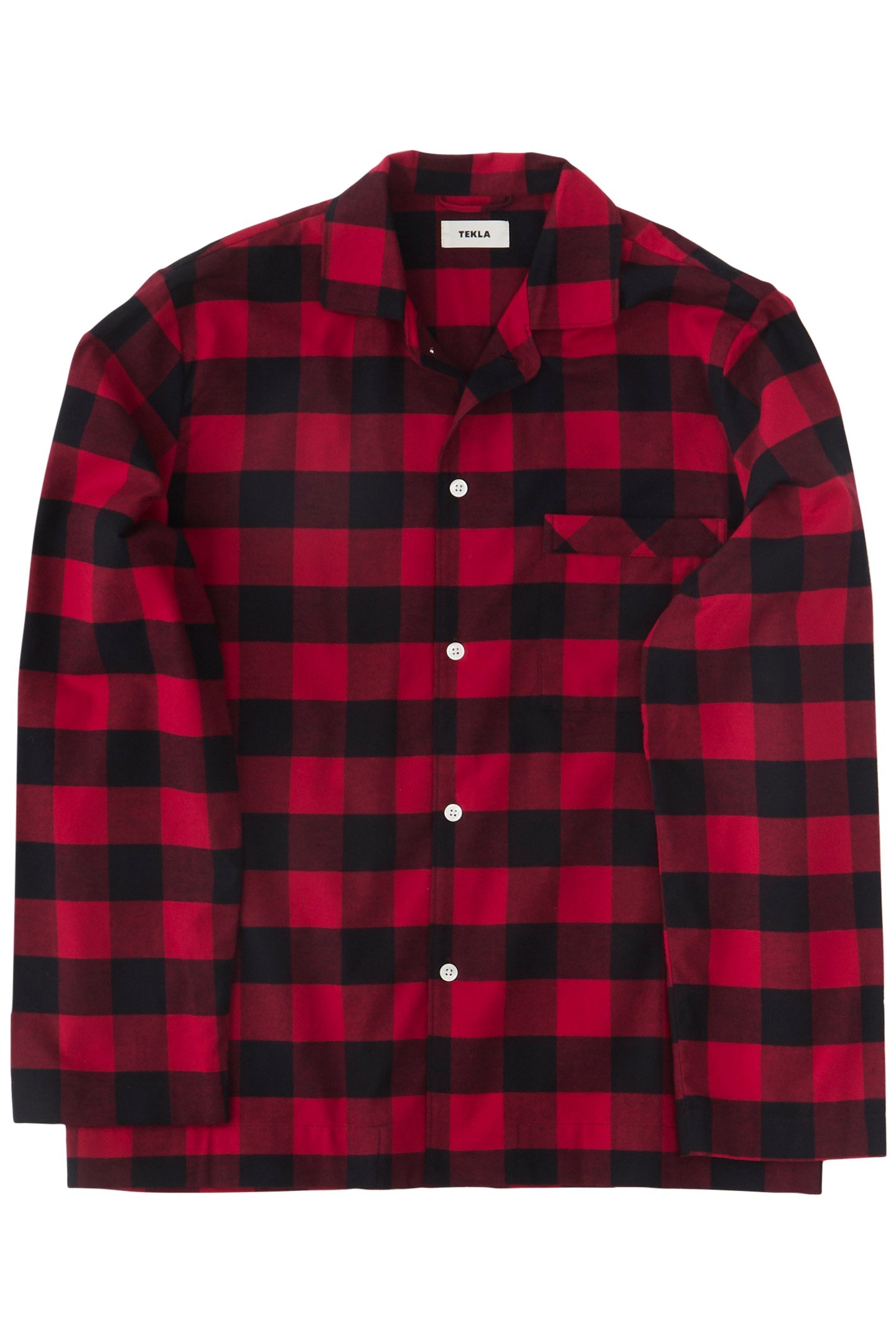 UNISEX FLANNEL, PYJAMAS SHIRT RED GINGHAM 2