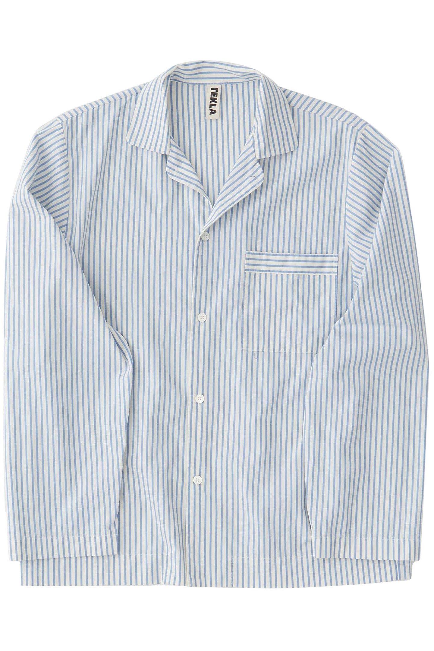 UNISEX POPLIN, PYJAMAS SHIRT PLACID BLUE STRIPES 3