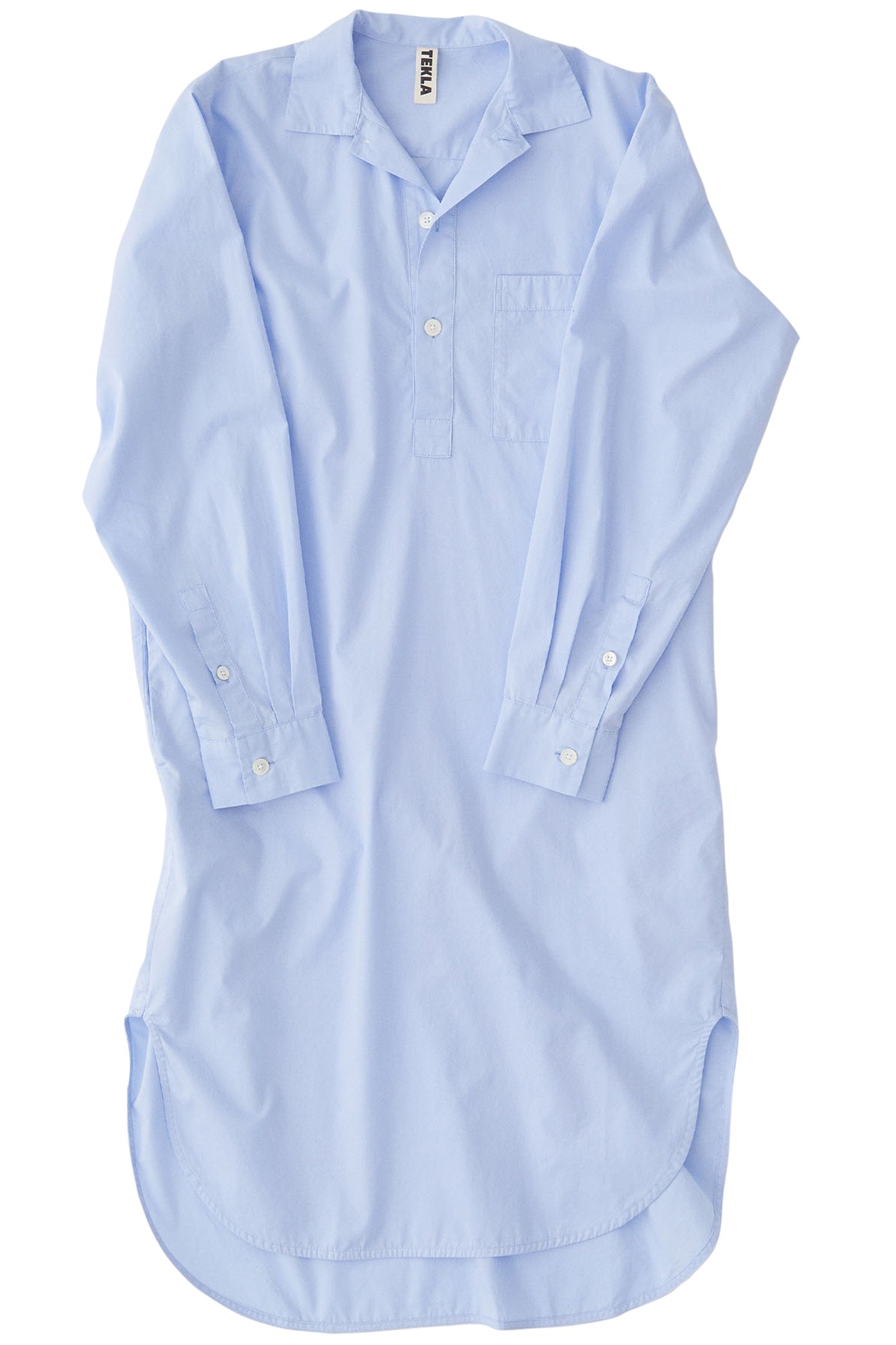UNISEX POPLIN, NIGHT SHIRT SHIRT BLUE 3