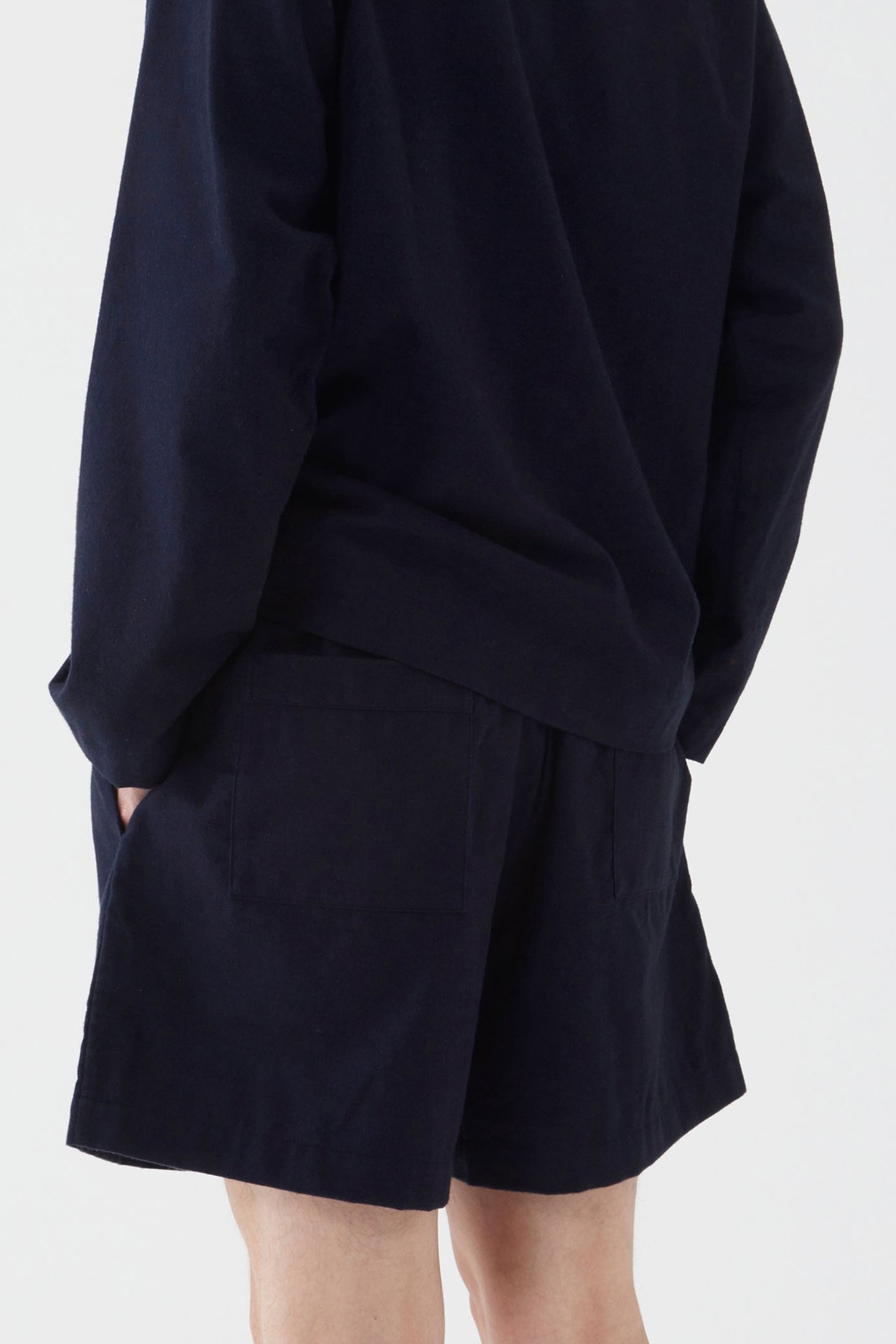 UNISEX FLANNEL, PYJAMAS SHORTS MIDNIGHT BLUE 2