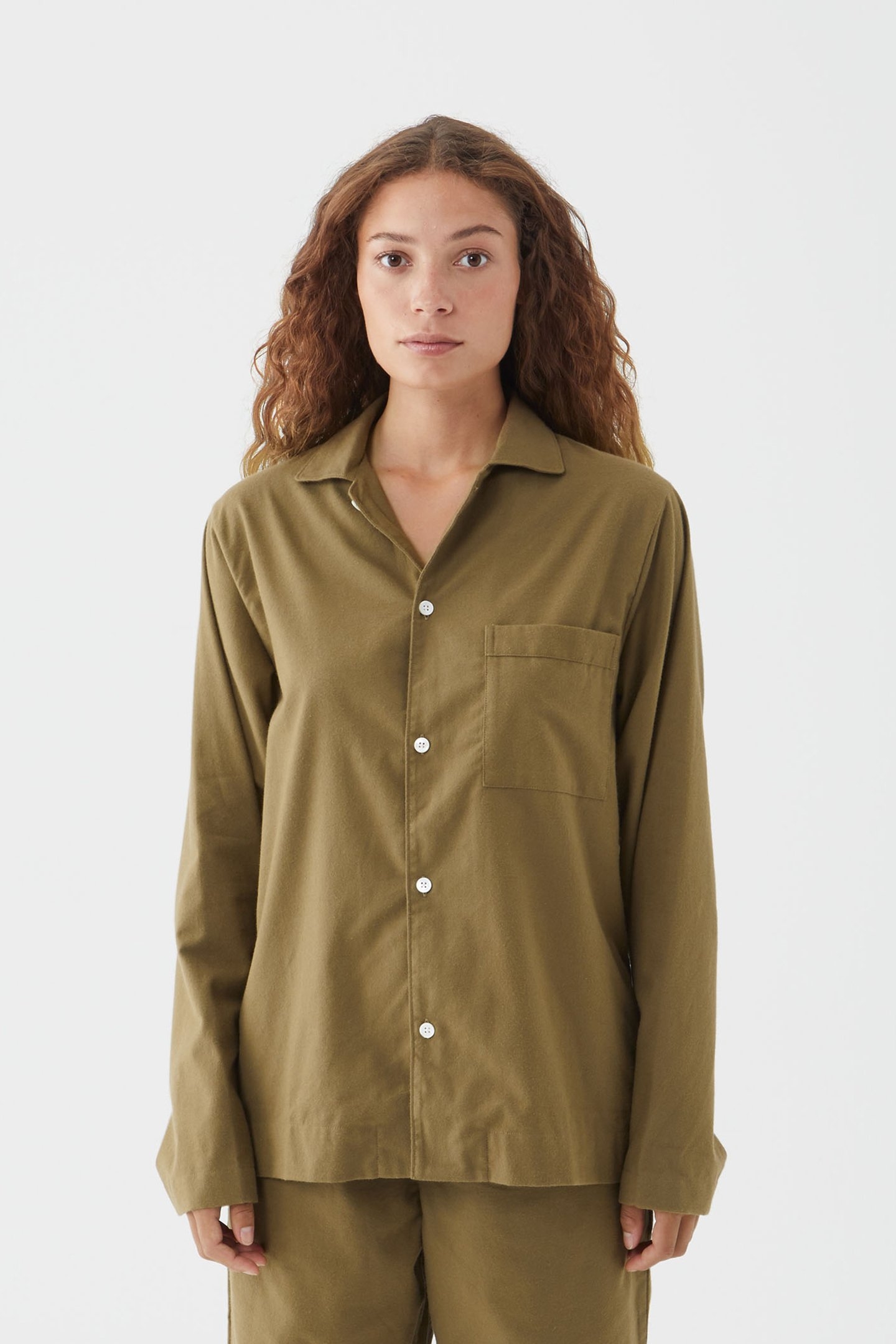 UNISEX FLANNEL, PYJAMAS SHIRT MOSS 2