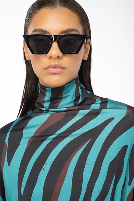 ATOM DRESS GREEN/BLACK/BURGUNDY 6