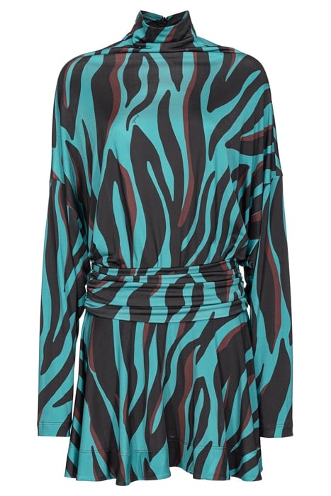 ATOM DRESS GREEN/BLACK/BURGUNDY 3