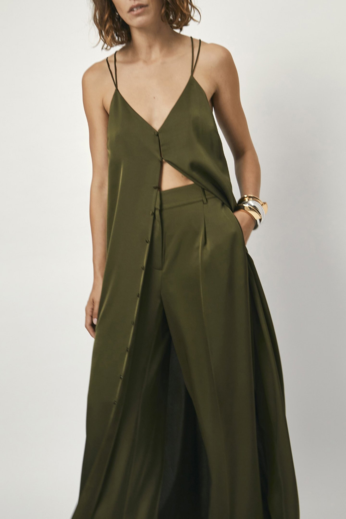 LOAN SATIN DRESS JUNGLE LEAF 4