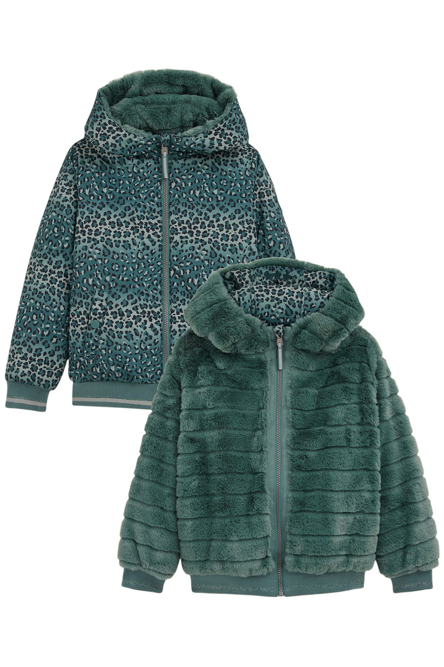 JACKET REVERSIBLE BOMBER GREEN BLUE 1