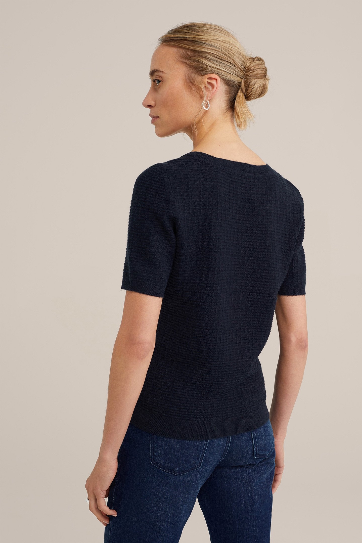 KNITTED PULLOVER NAVY BLUE 2