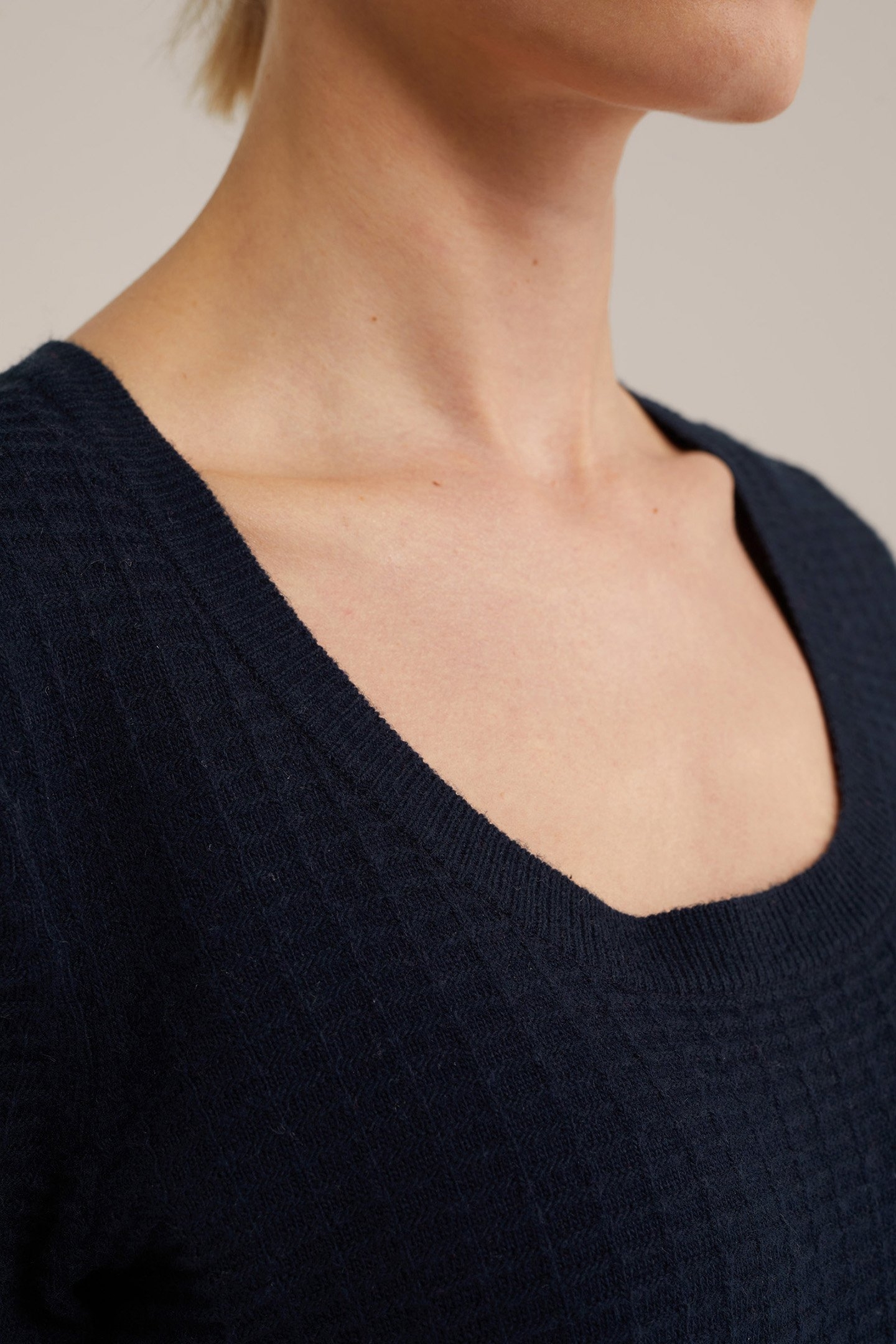 KNITTED PULLOVER NAVY BLUE 5