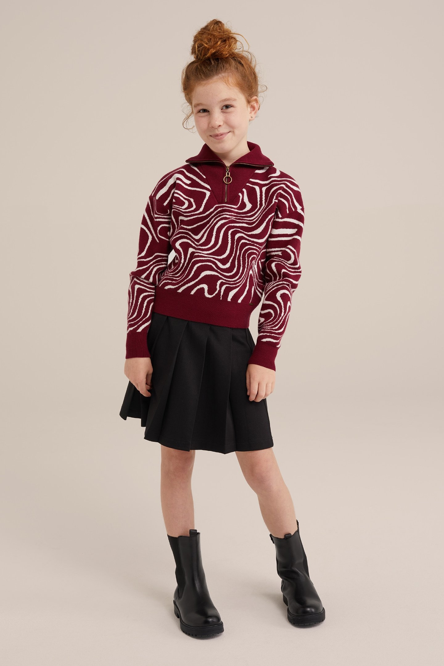 KNITTED PULLOVER VINTAGE RED 2