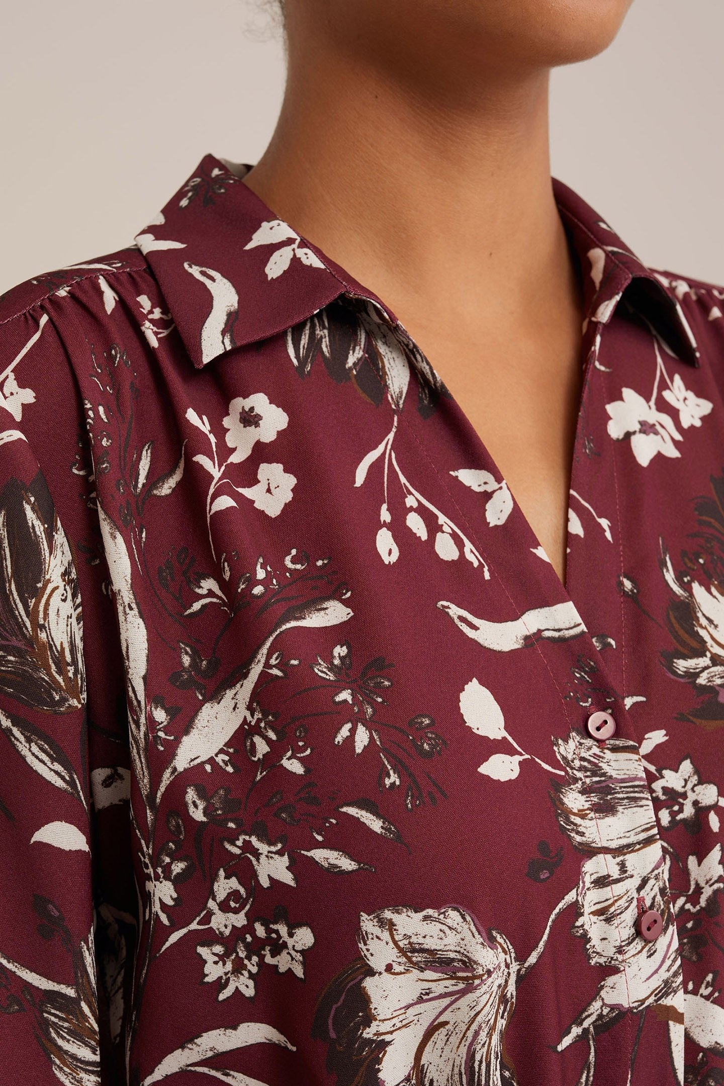 DRESS MID LENGTH BURGUNDY RED 5