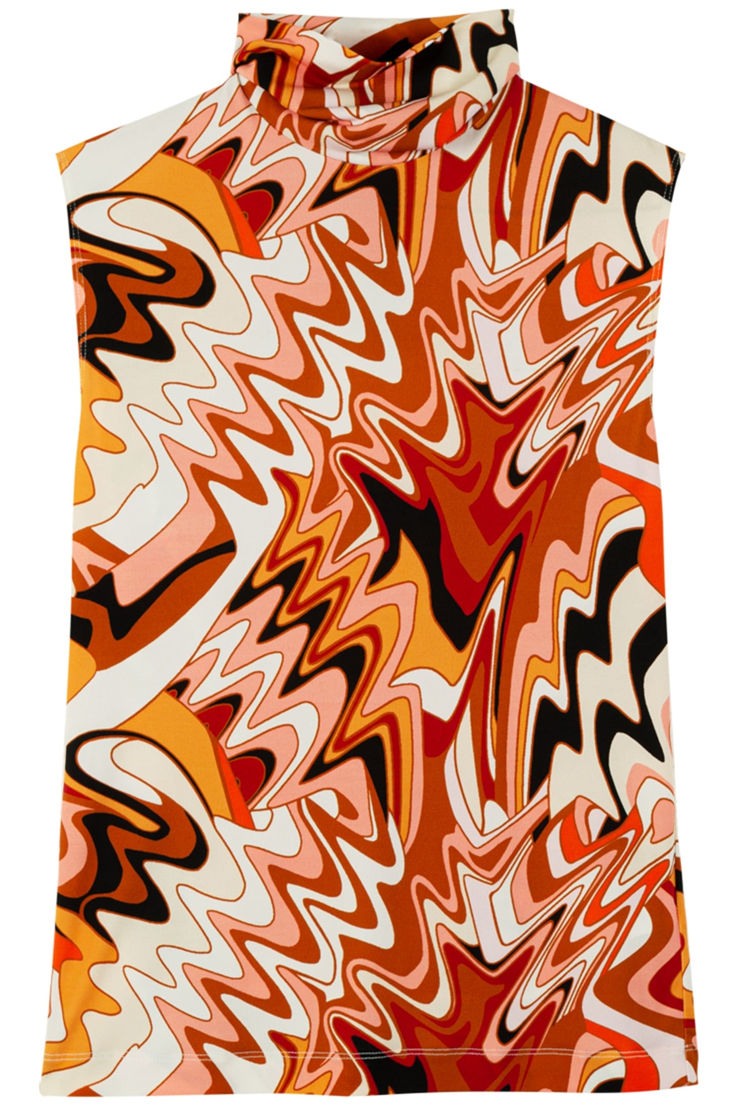 TOP SWIRL SLEEVELESS LEATHER BROWN/LIGHT PINK 3