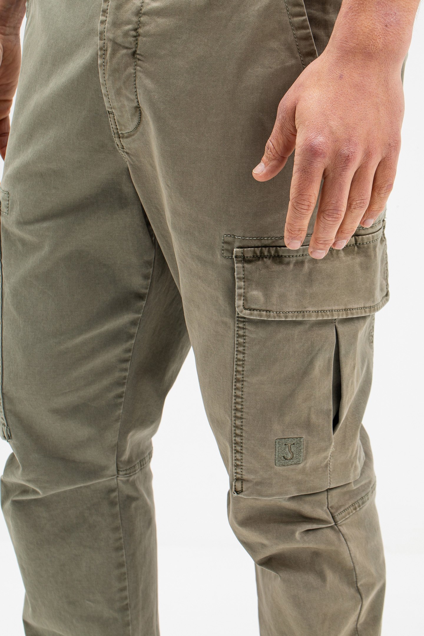 TRISTAN SLIM SATEEN CARGO GRANITE GREEN 5