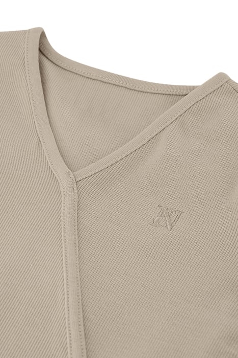 LETTUCE V-NECK NUT BEIGE 3