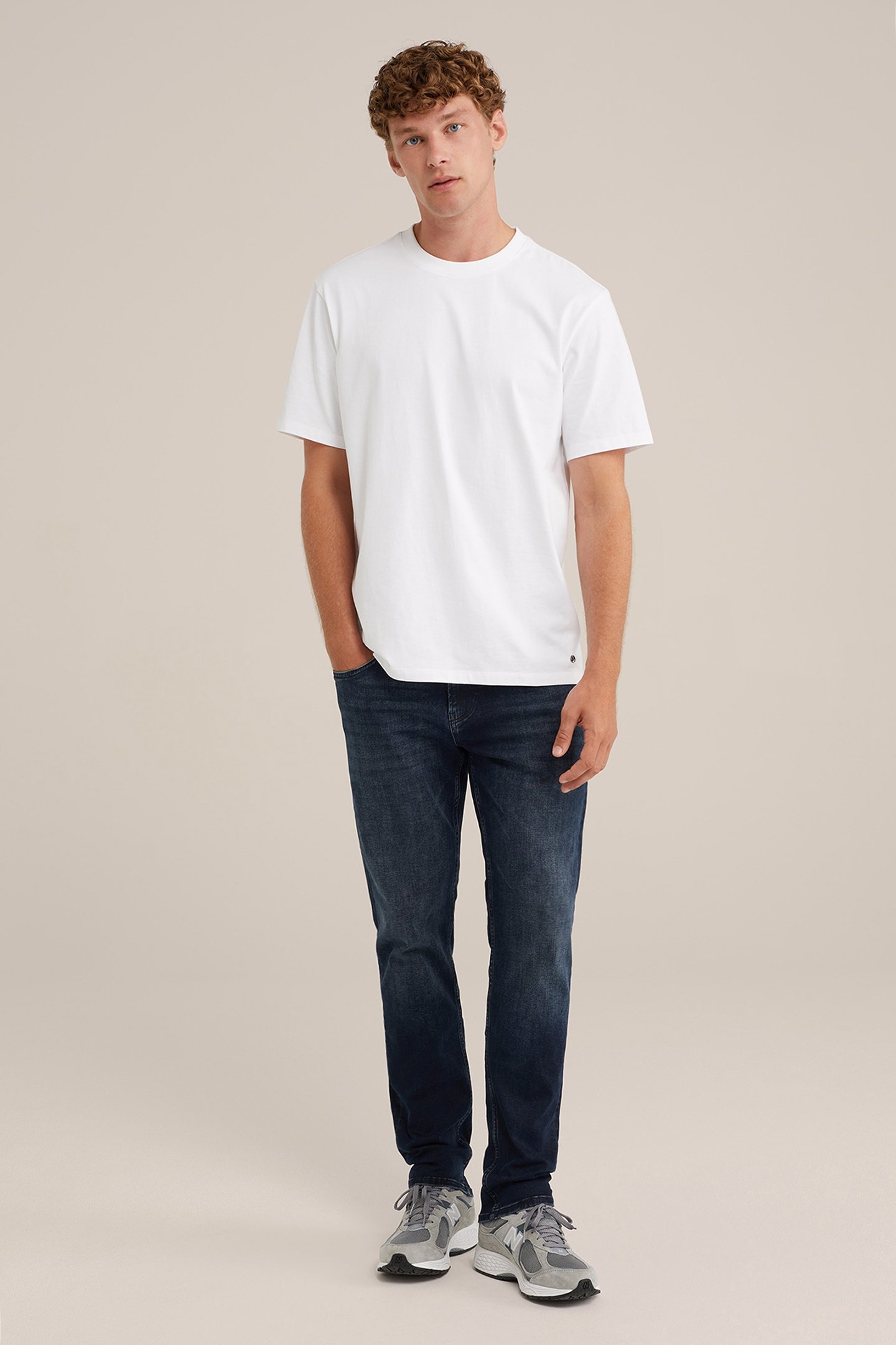 5-POCKET MID WAIST DARK BLUE 3