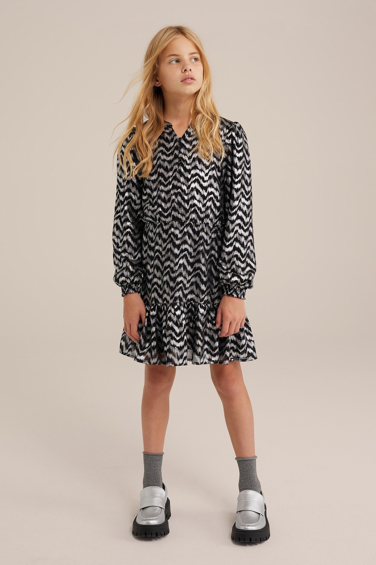 DRESS MID LENGTH SILVER 2