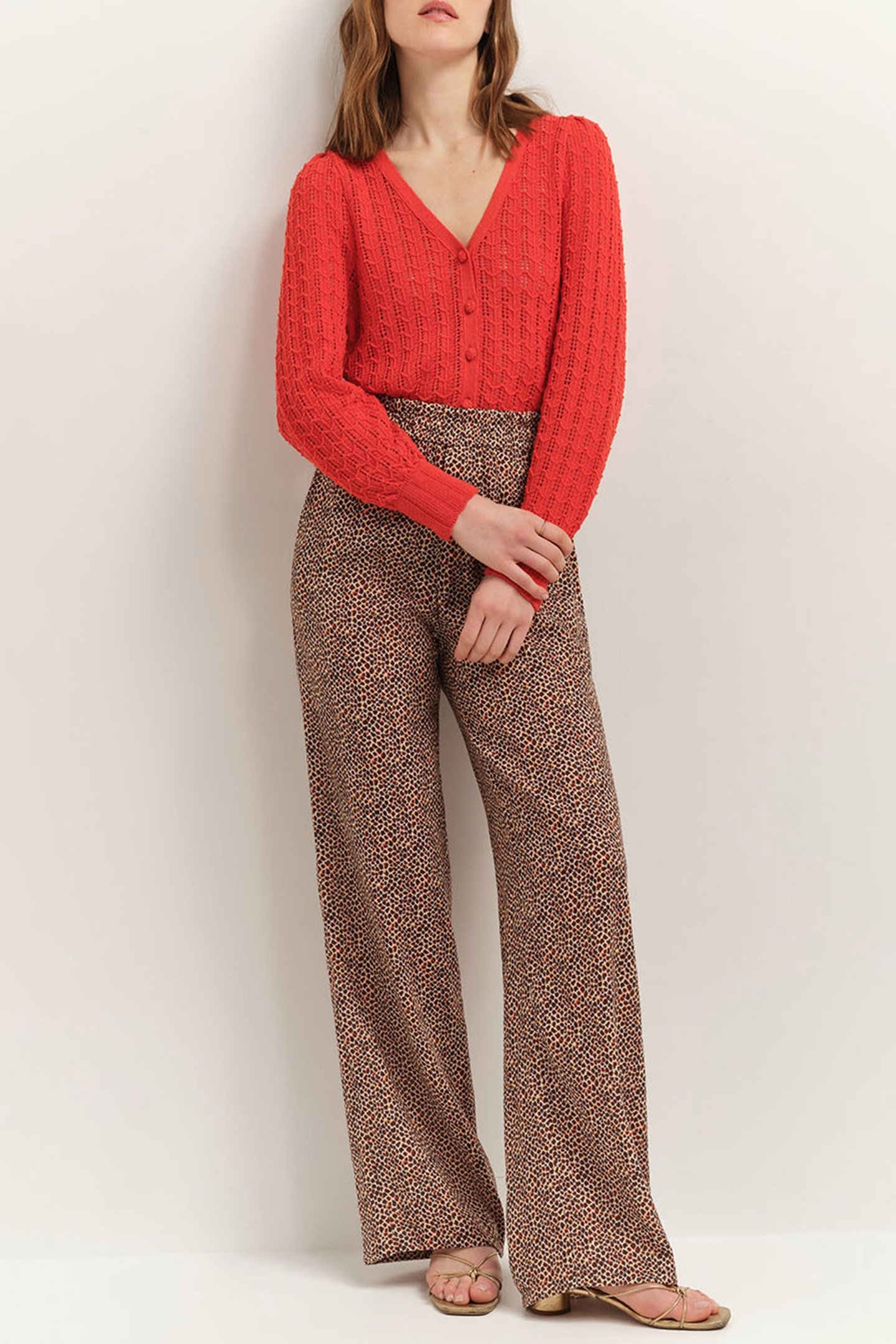 TARRY - REVERSIBLE NASTURTIUM OPENWORK CARDIGAN CAPUCINE 1