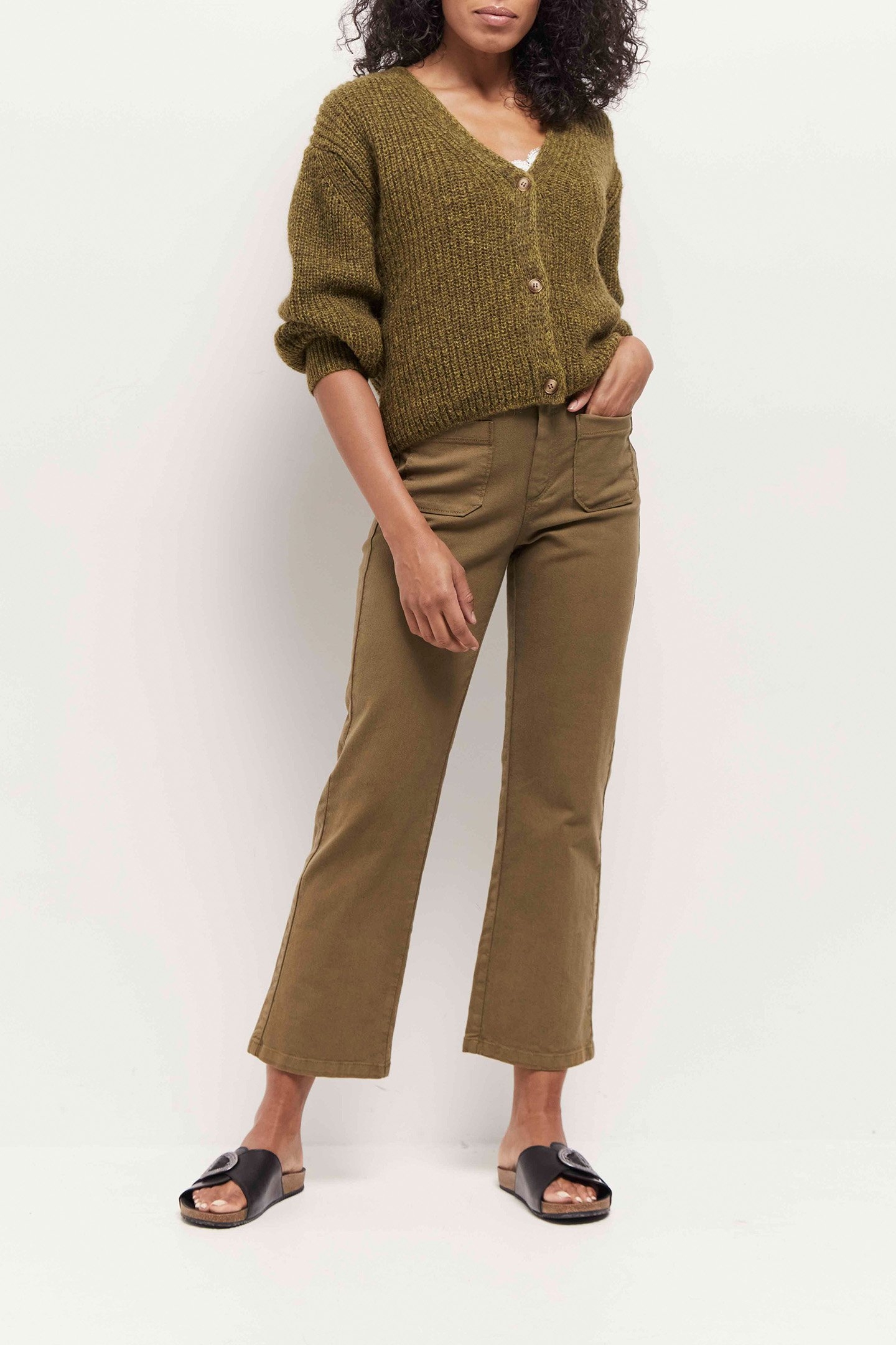 LE WILONA - JEAN BOOTCUT KHAKI WATERLESS KHAKI 3