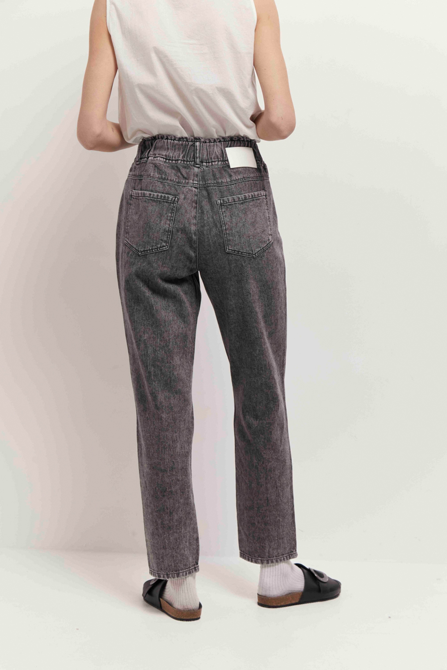 CANDIE - ECRU TOP WITH COLLAR AND EMBROIDERED TRIM OFF-WHITE 5