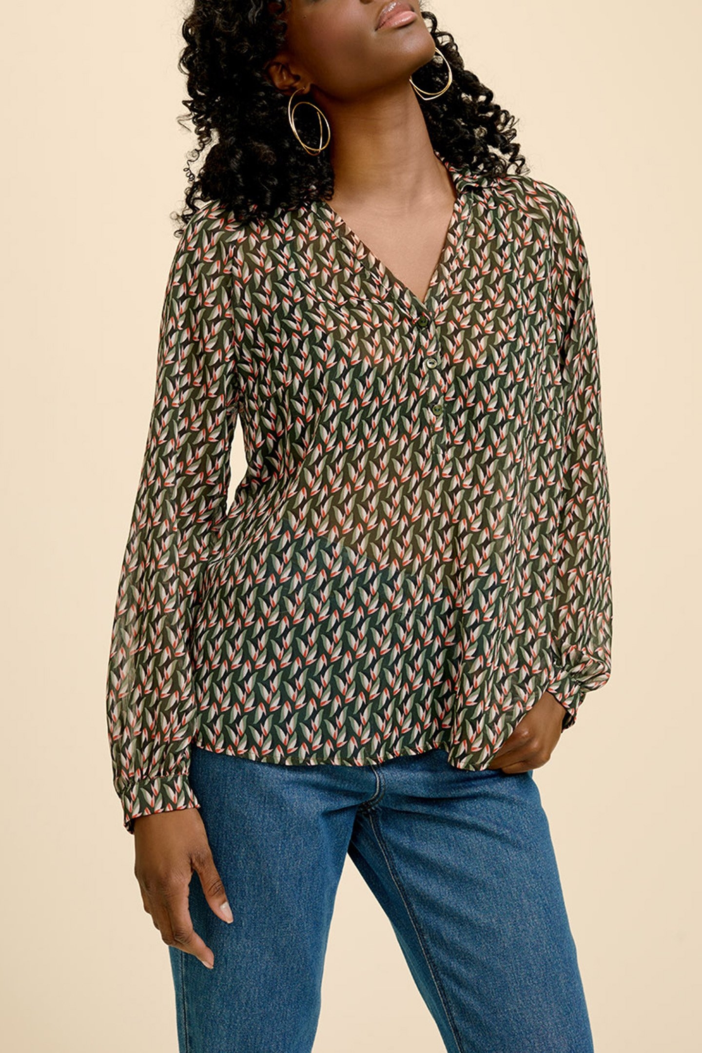 CASTILLE _ THYME BLOUSE WITH VEGETABLE PRINT THYM 1