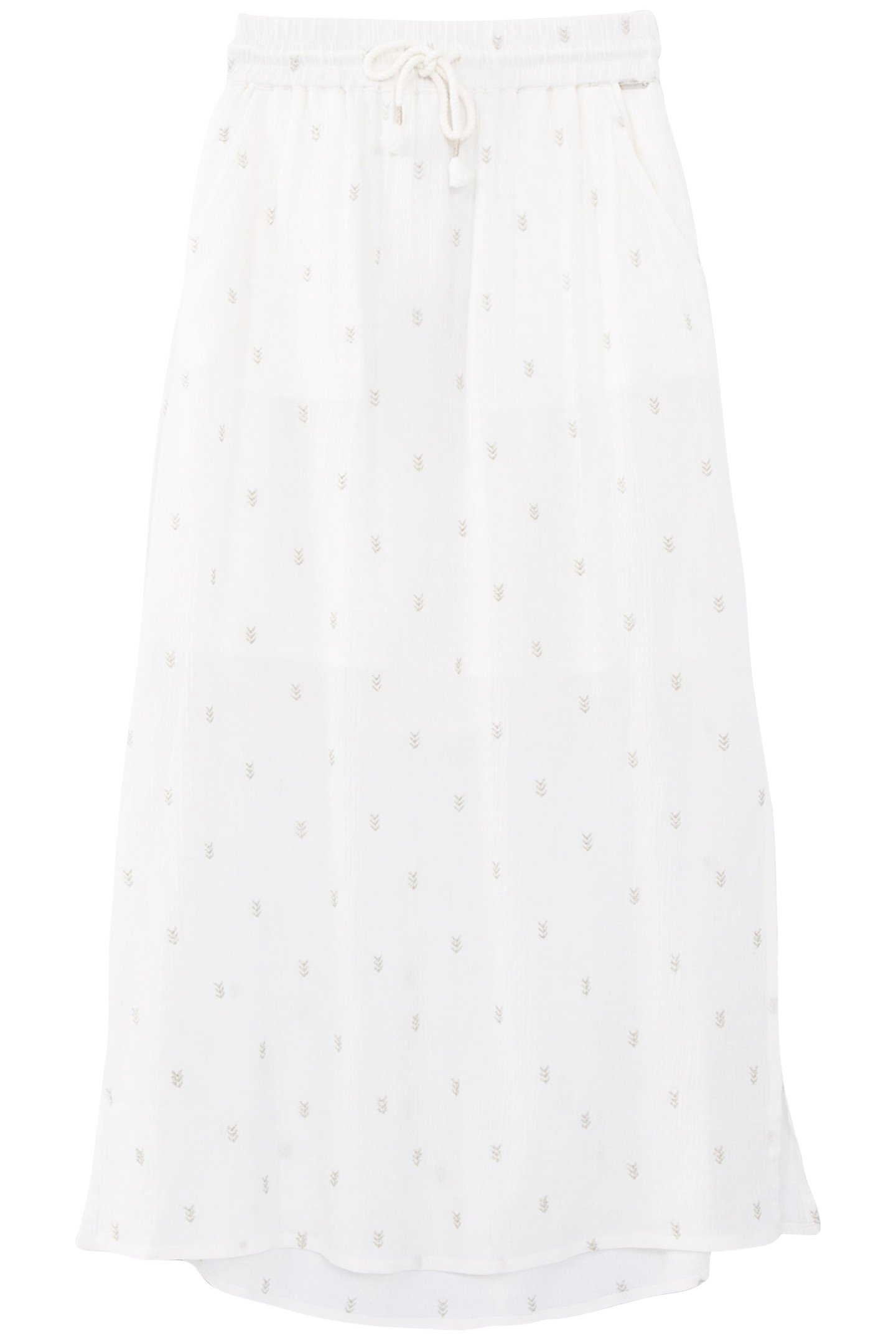 GIRLS’ OFF-WHITE LONG SKIRT WITH GOLD EMBROIDERY 1