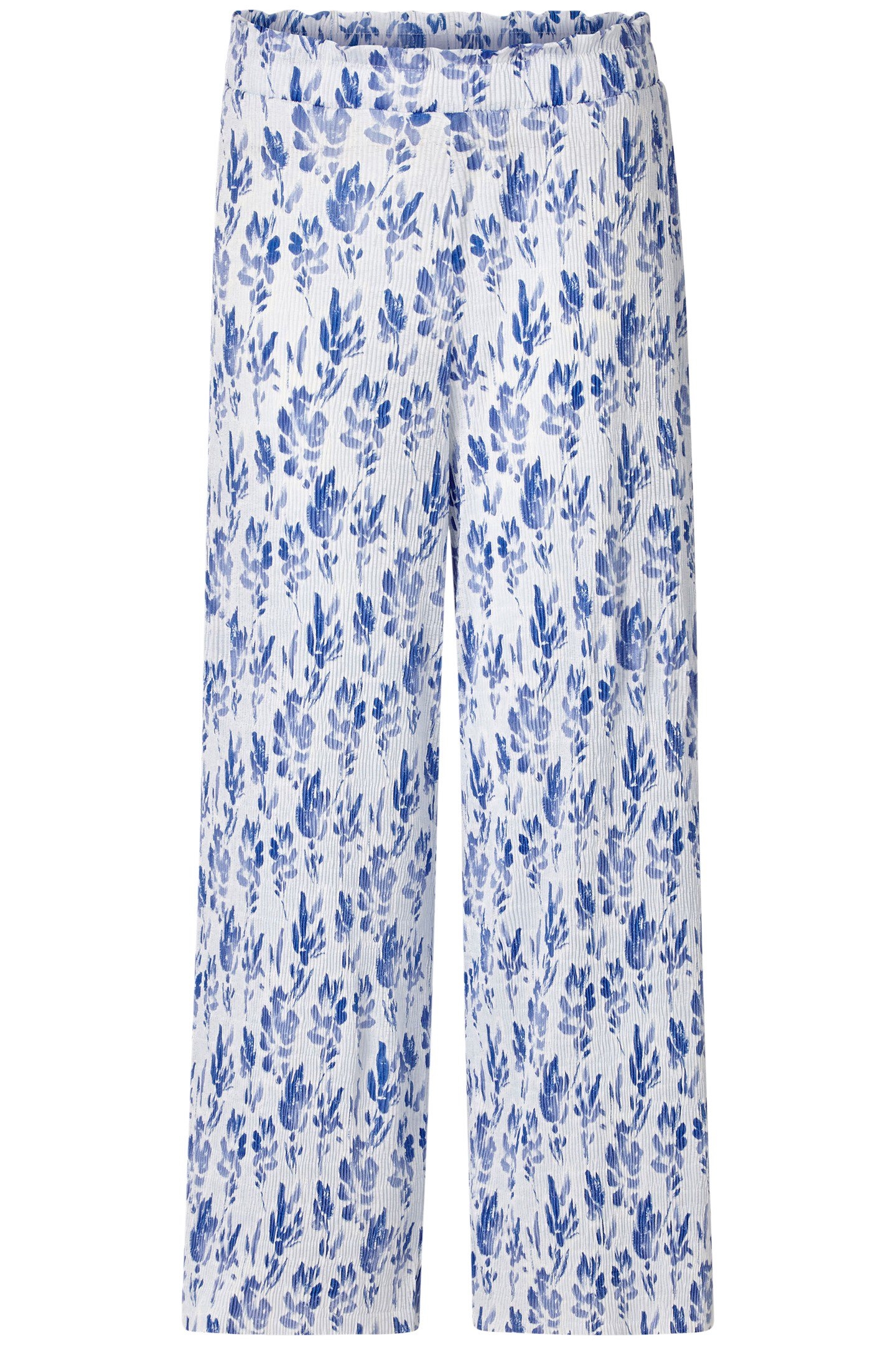 PRINTED CRINKLE PANTS RECYCLED COTTON BLUE 4