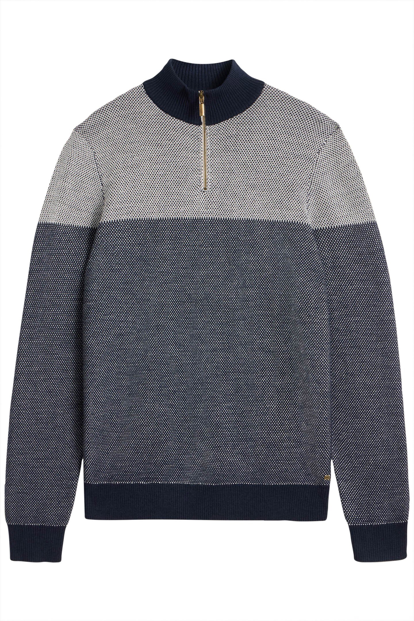 NEWPORT MERINO JACQUARD FUNNEL NAVY MULTI 3