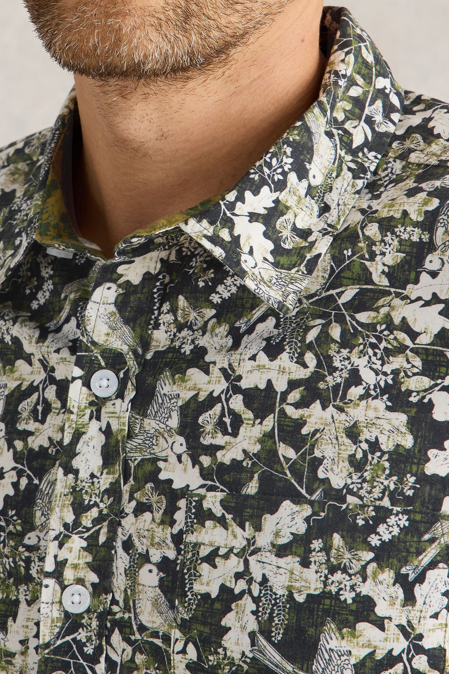 HAWTHORN BIRD PRINTED SHIRT BLACK MULTI 5