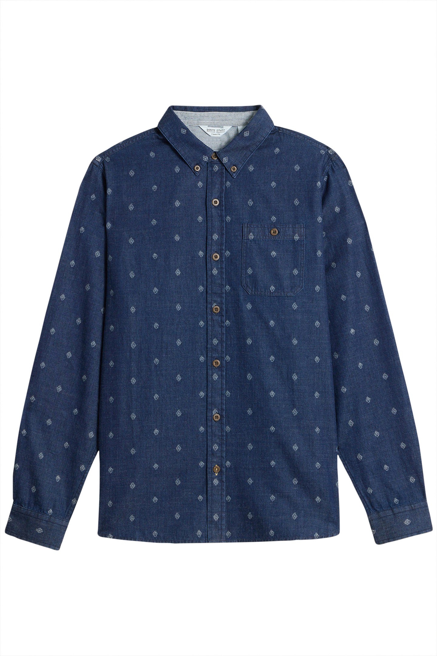 DENIM DOBBY SHIRT INDIGO BLUE 2