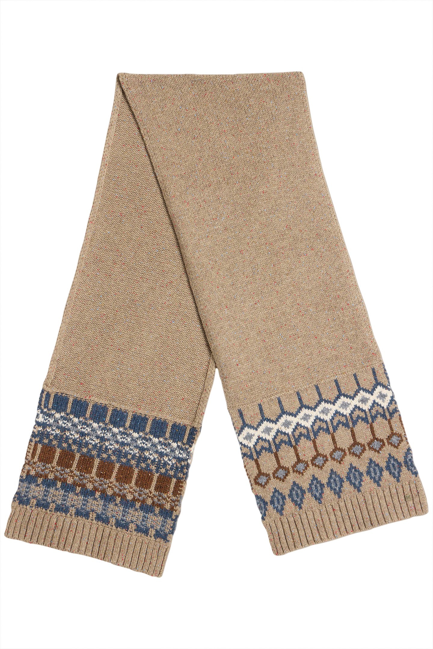 GROVE FAIRISLE SCARF NATURAL MULTI 2