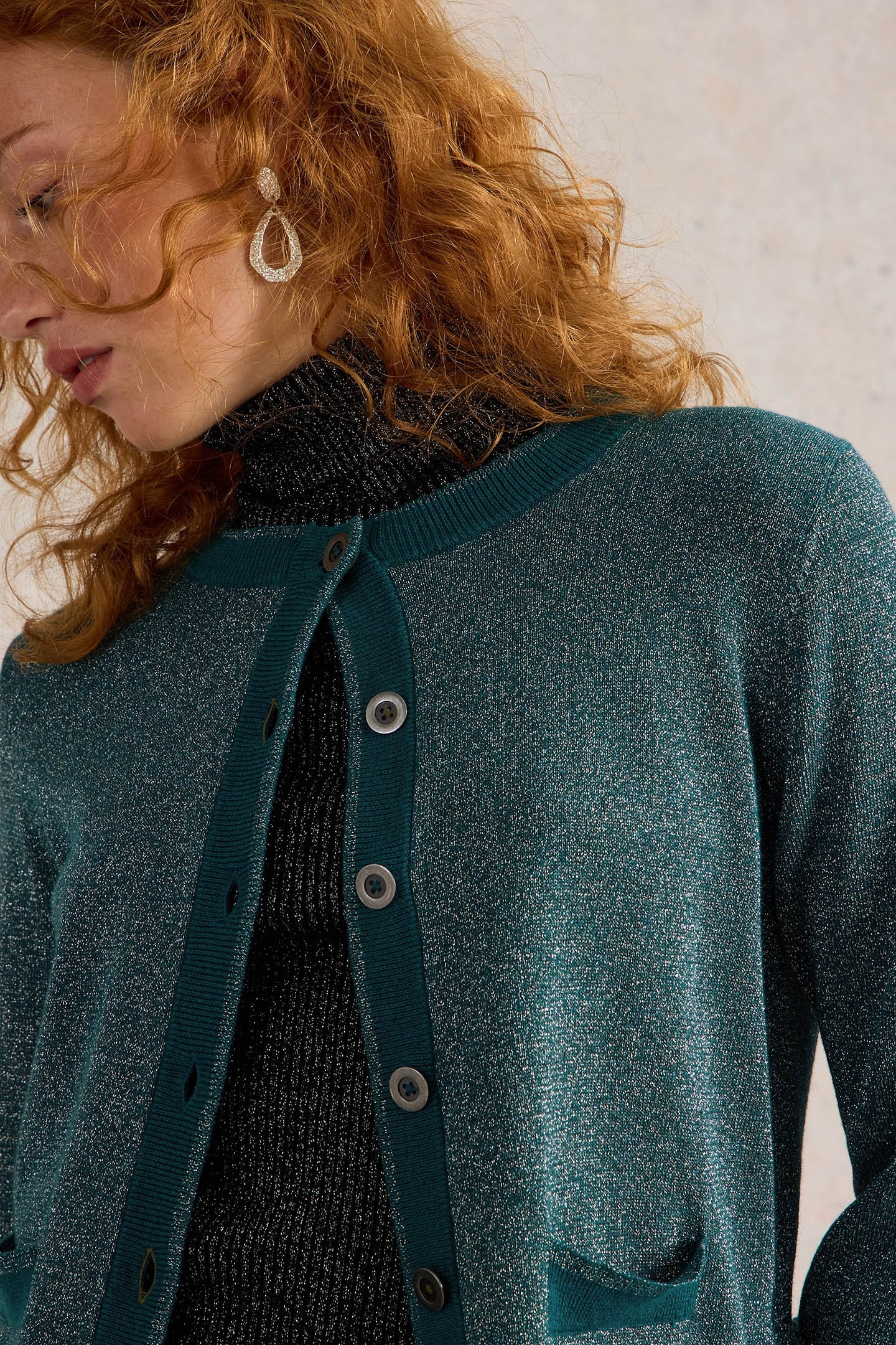 CHARLOTTE SPARKLE CARDI MID TEAL 5