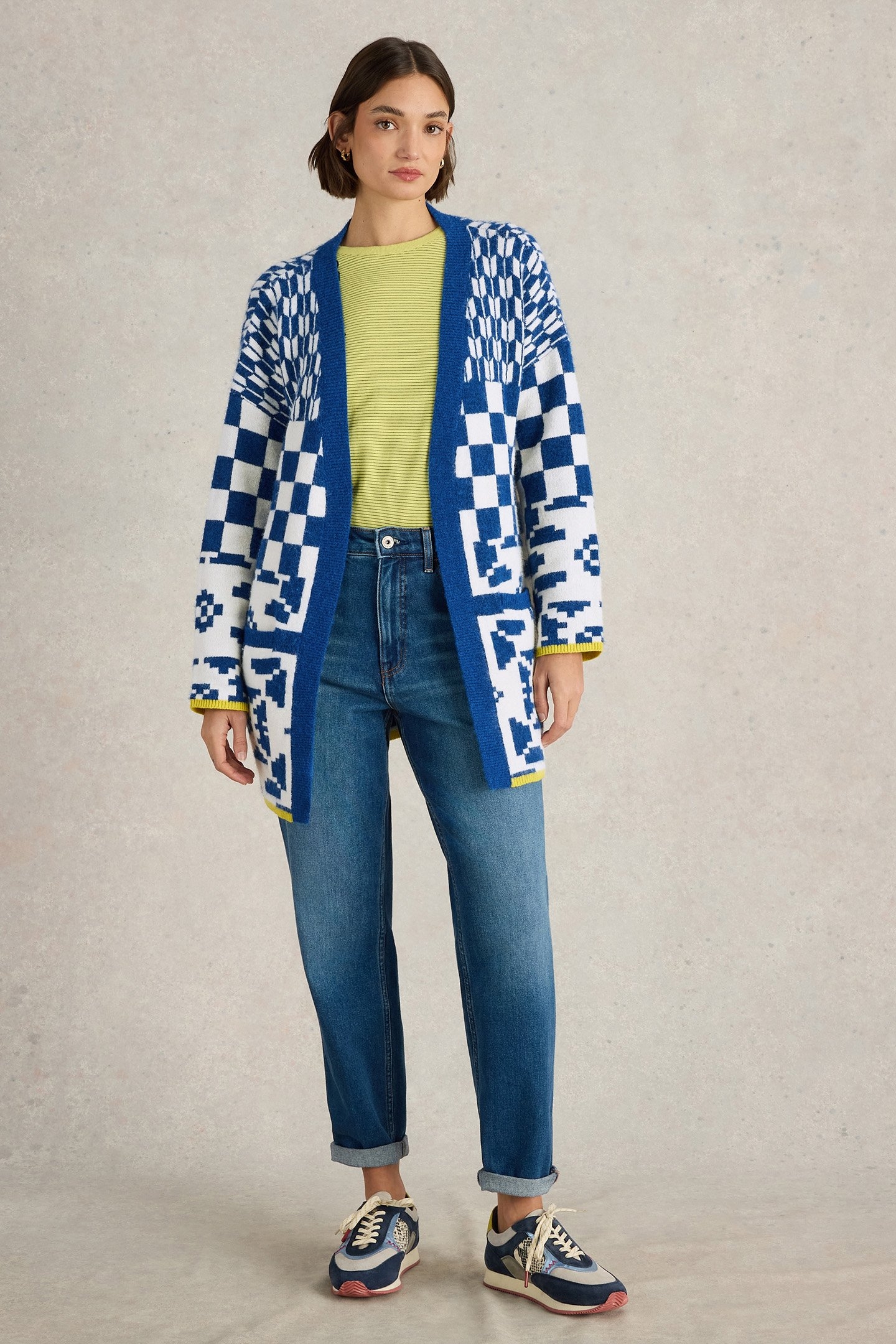 GEO MIX CARDI BLUE MULTI 3