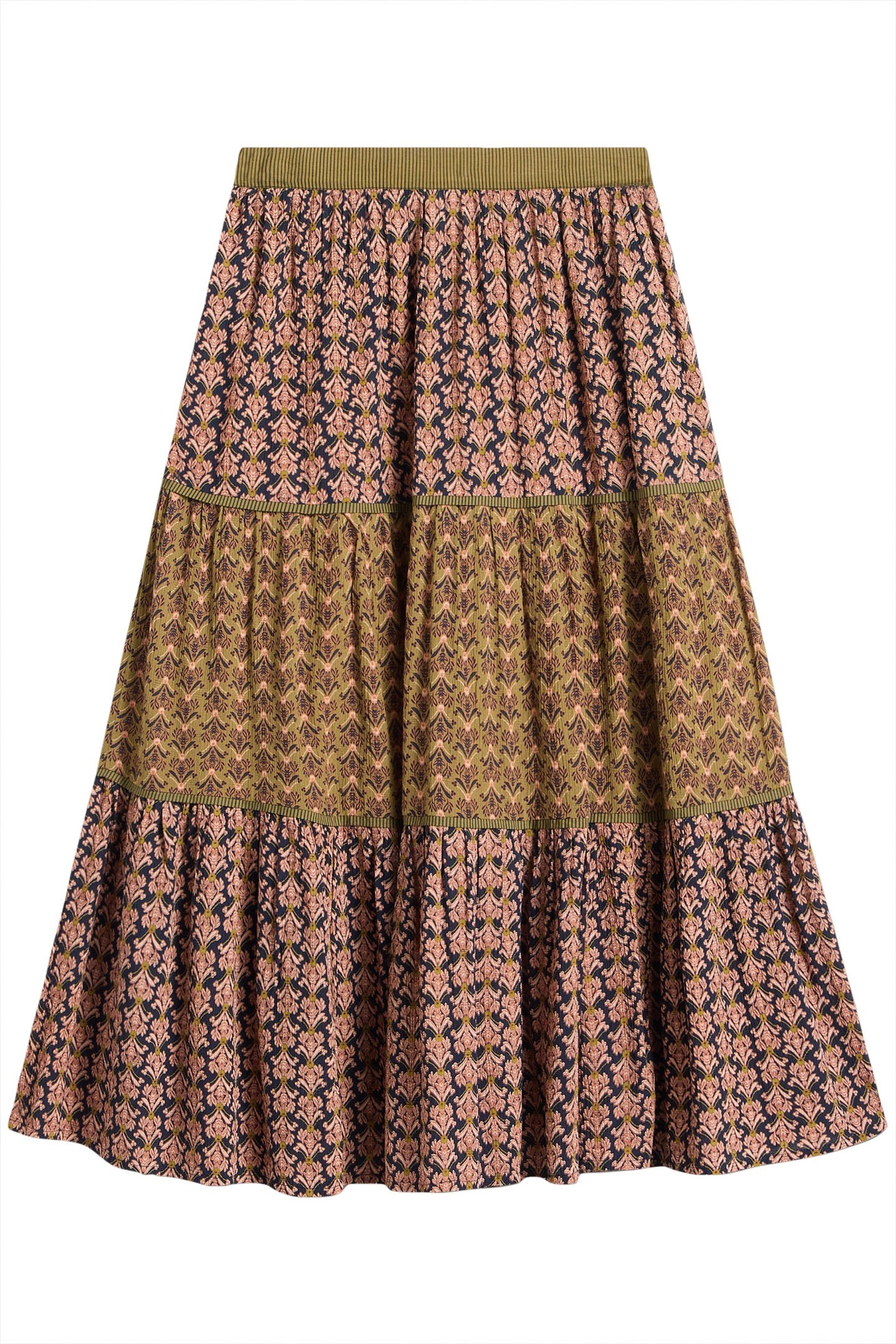 MABEL MIXED PRINT SKIRT BLACK MULTI 3